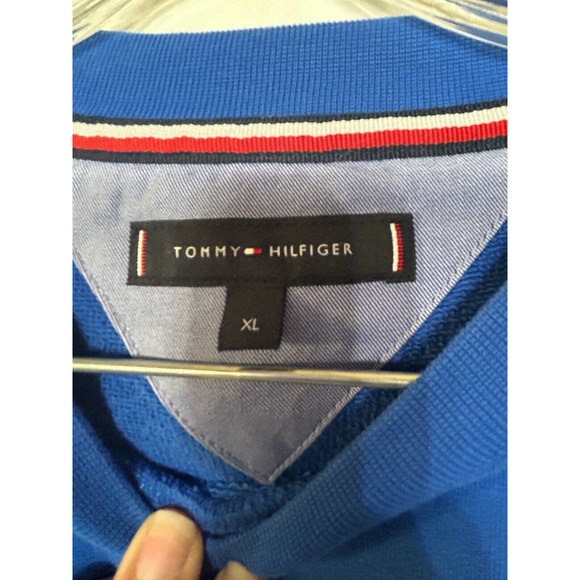 Tommy Hilfiger Sweatshirt Men's XL Box Logo Blue Pullover Long Sleeve NY Y2K - Picture 3 of 10